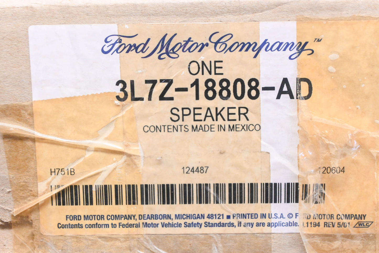 New OEM Ford 3L7Z-18808-AD, 3L7T-19B170-AA, YF1F-18808-AC RH Door Speaker 25w 4ohm NOS