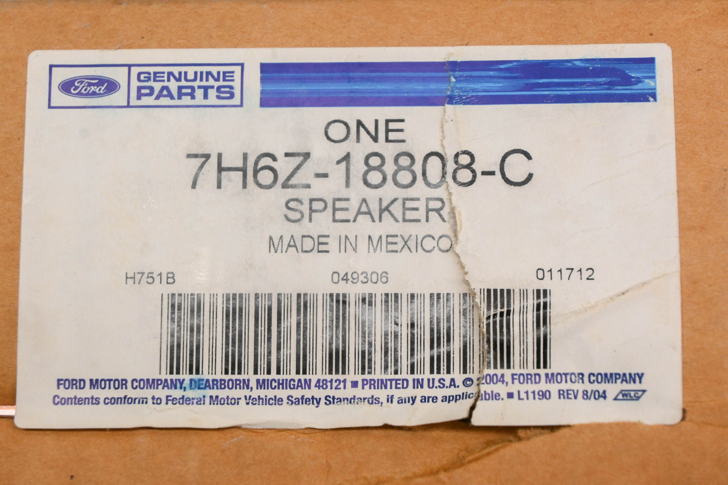 New OEM Ford 7H6Z-18808-C, 7H6T-18808-CA Door Speaker 50w 4ohm NOS