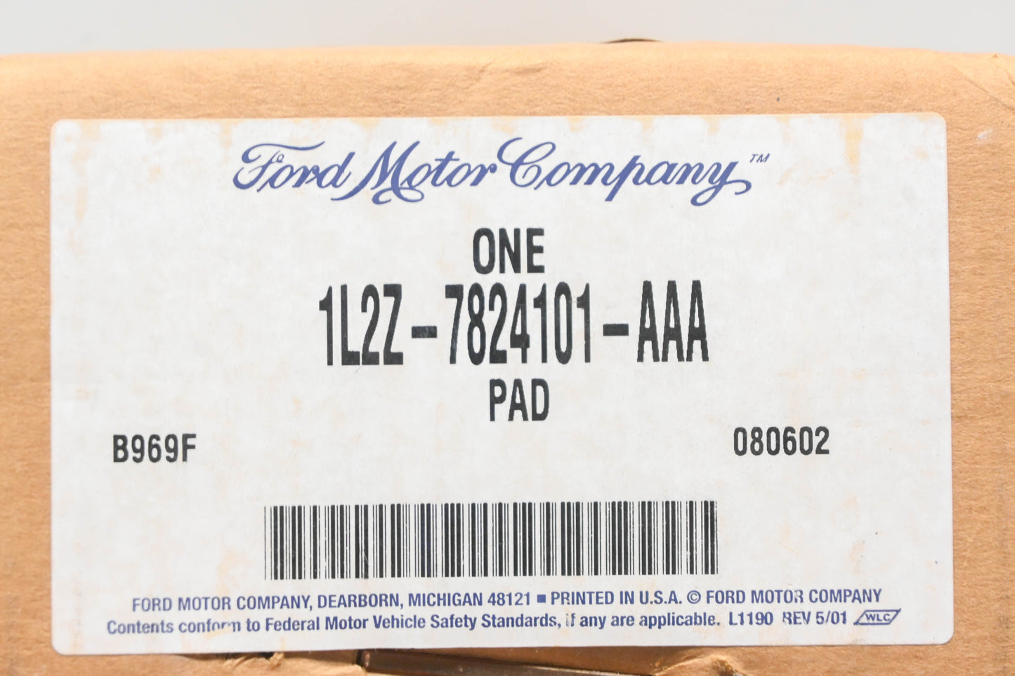 New OEM Ford 1L2Z-7824101-AAA Righthand Armrest Pad NOS