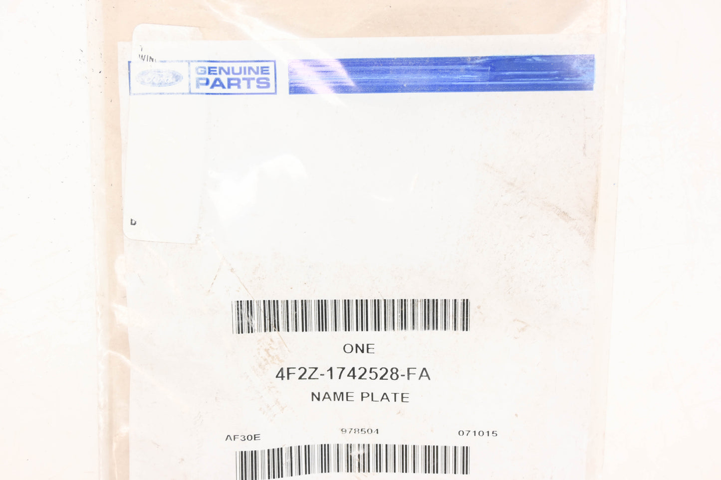 New OEM Ford 4F2Z-1742528-FA Freestar Tailgate Name Plate Emblem NOS