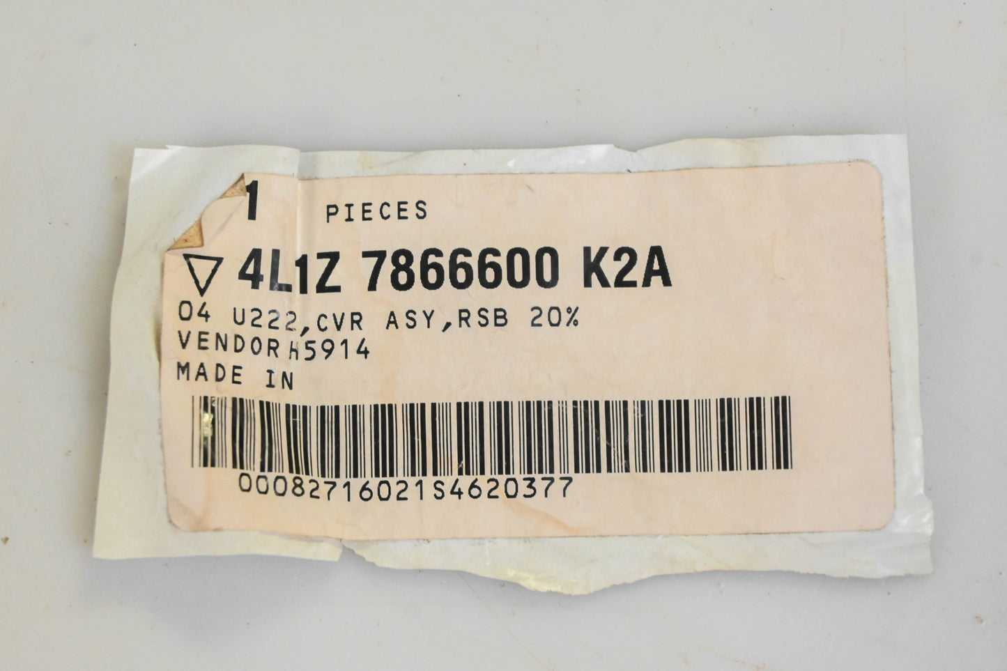 New OEM Ford 4L1Z-7866600-K2A Rear Seat Back Cushion Cover NOS
