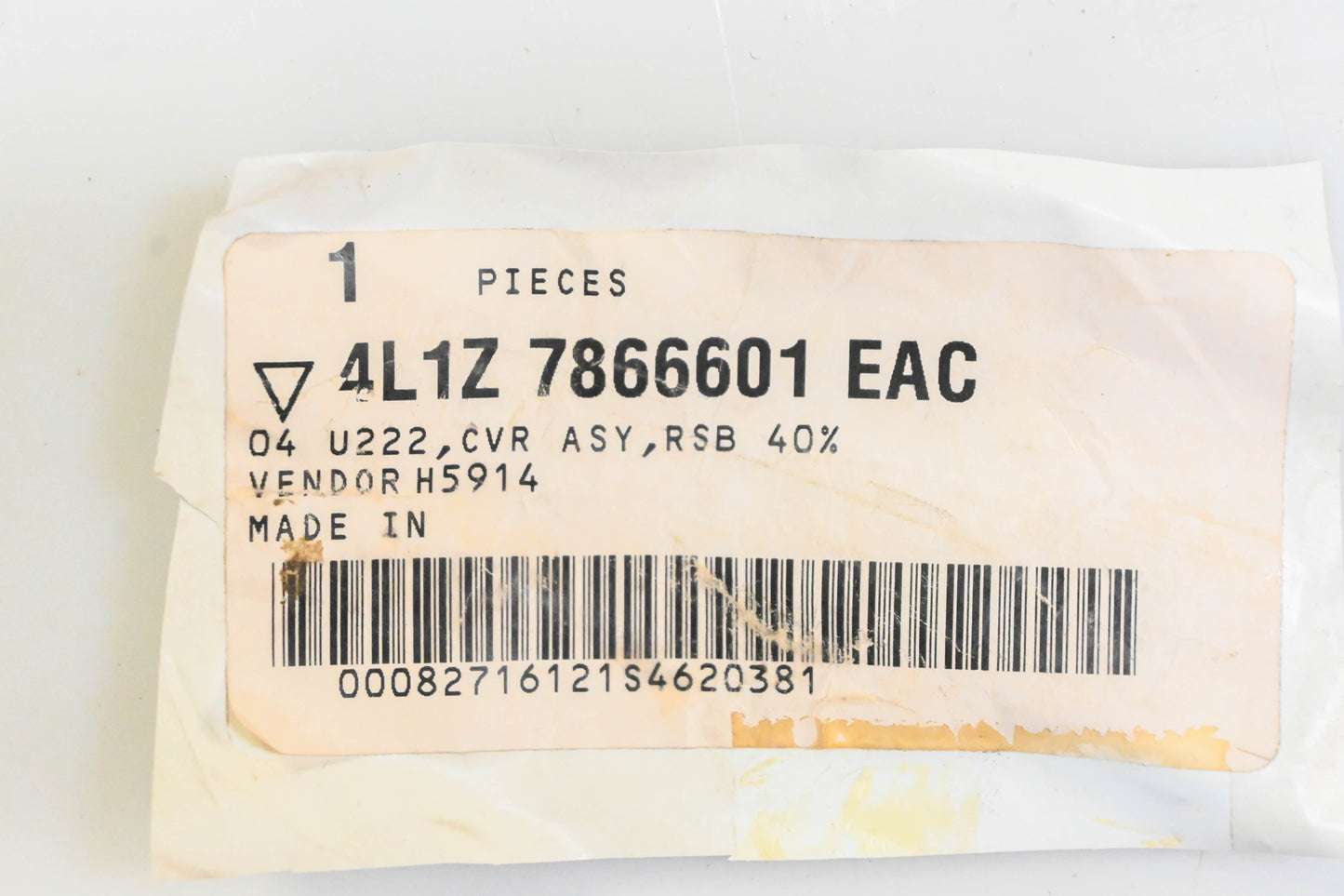 New OEM Ford 4L1Z-7866601-EAC Rear Left Seat Back Cushion Cover NOS