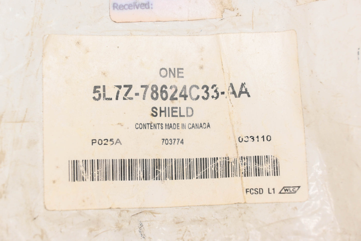 New OEM Ford 5L7Z-78624C33-AA, 2L1X-78624C33-ACW Lefthand Seat Side Shield Cover NOS