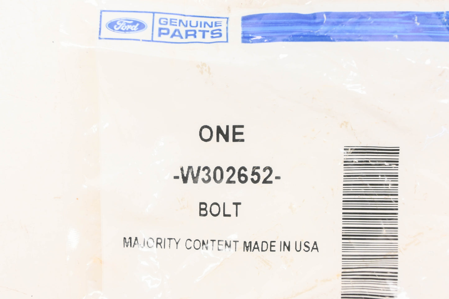 New OEM Ford W302652 Hex Head Washer Based Bolt NOS