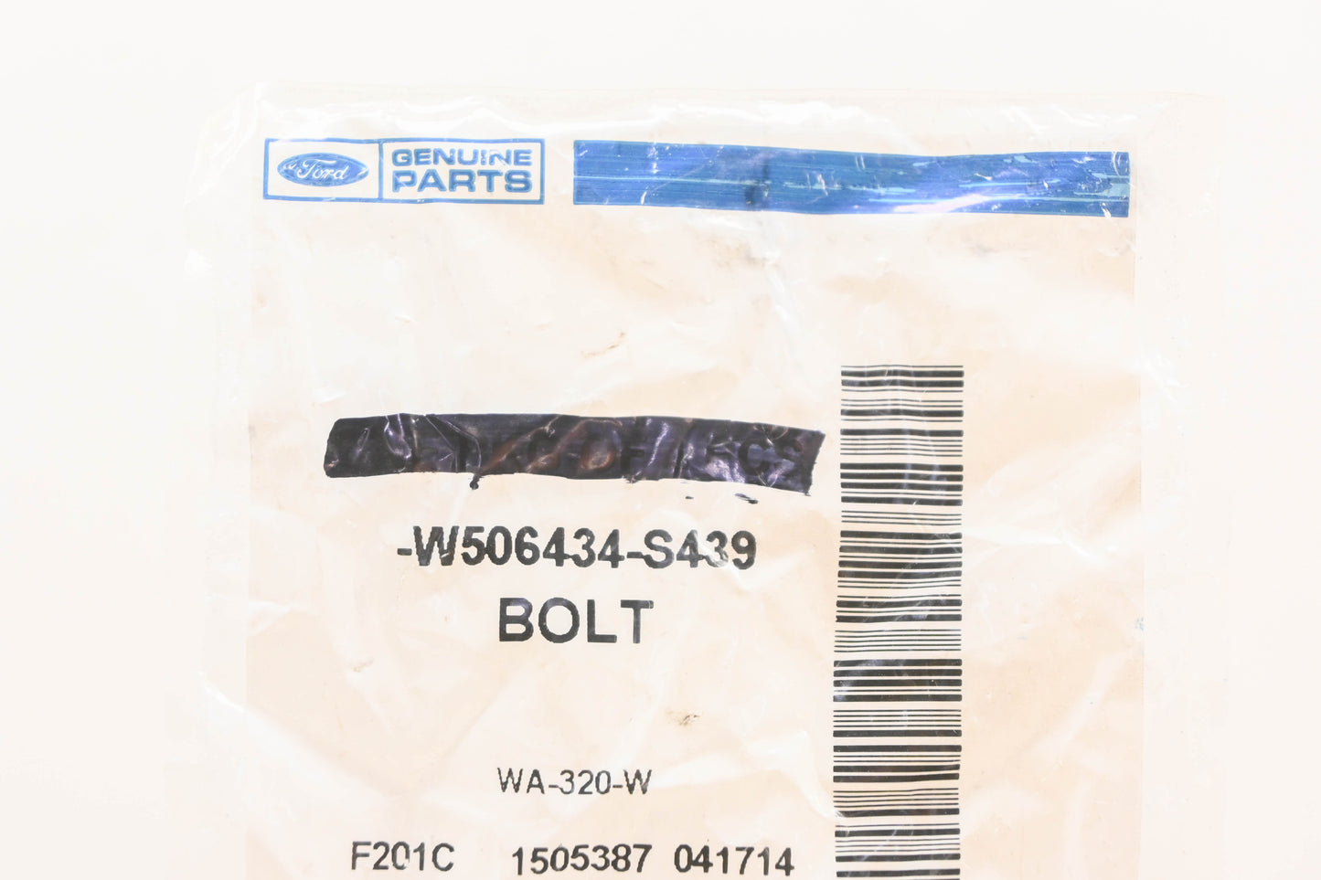 New OEM Ford W506434-S439 Lower Impact Bar Bolt NOS