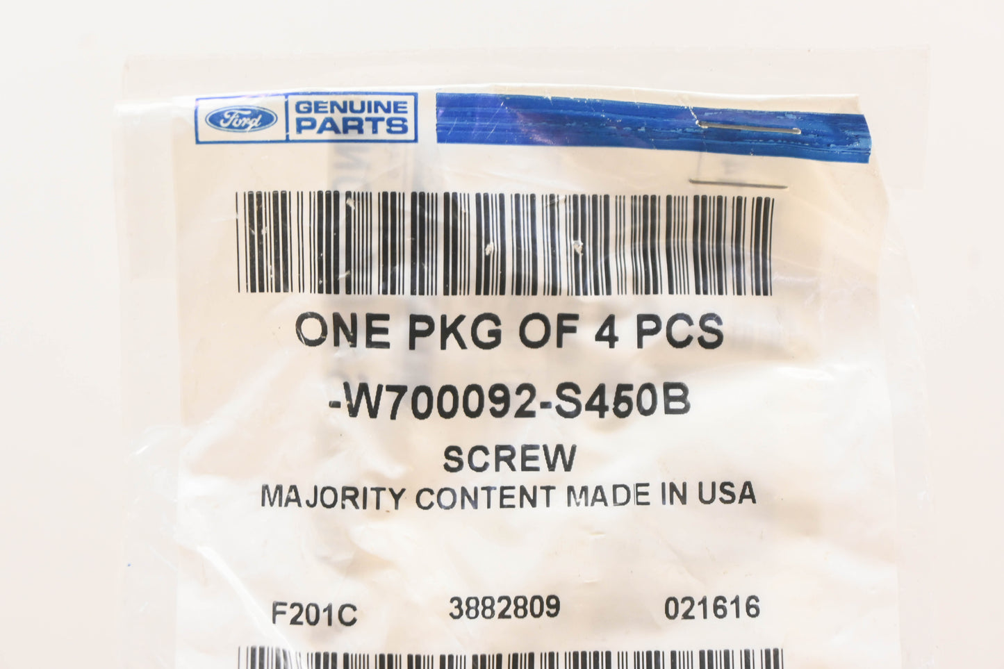 New OEM Ford W700092-S450B Retainer Screws Qty 4 NOS