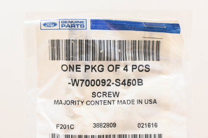 New OEM Ford W700092-S450B Retainer Screws Qty 4 NOS