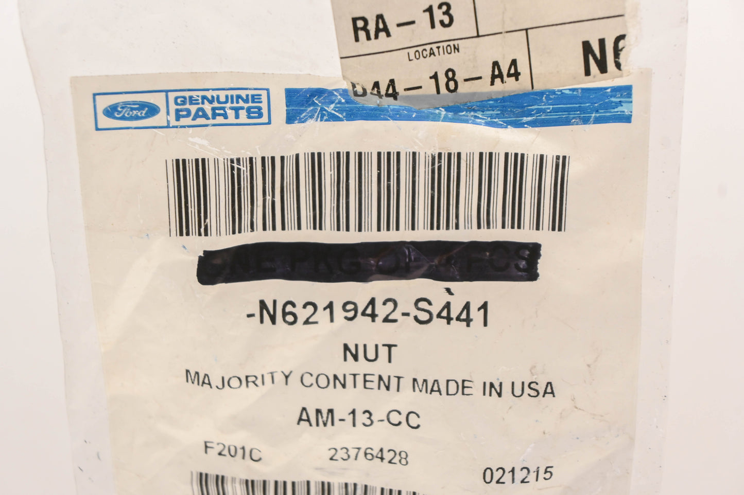New OEM Ford N621942-S441 Nut With Spinning Washer NOS