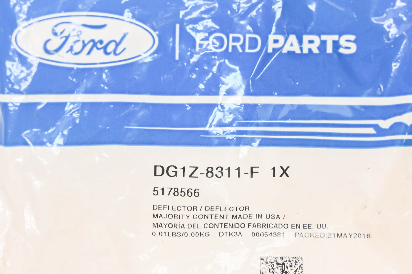 New OEM Ford DG1Z-8311-F, DG13-15G01A04-A, 5178566 Air Deflector Shield NOS