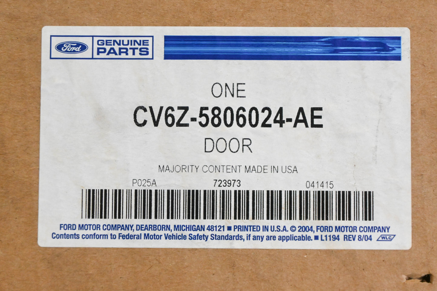 New OEM Ford CV6Z-5806024-AE Glove Box Door Assembly NOS