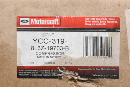 New OEM Motorcraft YCC-319, 8L3Z-19703-B, 8L34-19D629-BC A/C Compressor And Clutch Assembly NOS