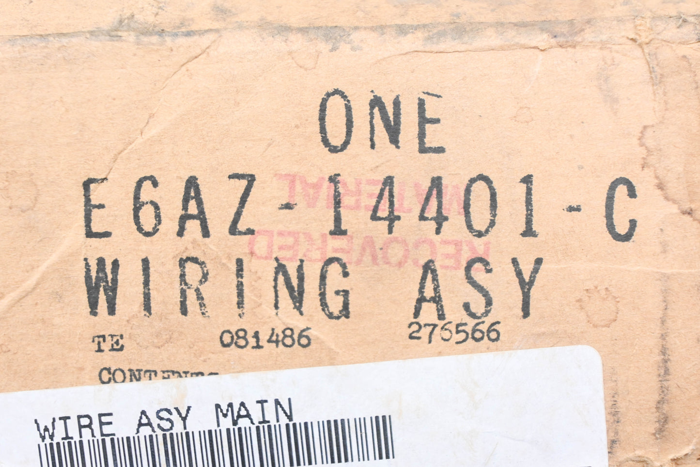 New OEM Ford E6AZ-14401-C Main Wiring Harness NOS