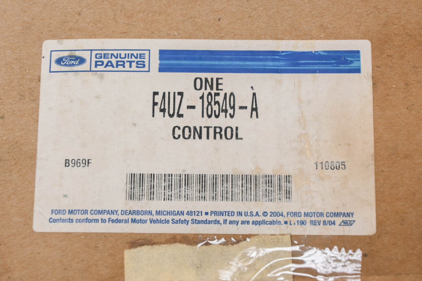 New OEM Ford F4UZ-18549-A HVAC Panel Control Assembly NOS
