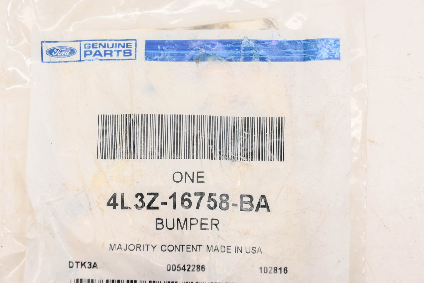 New OEM Ford 4L3Z-16758-BA Hood Bumper NOS