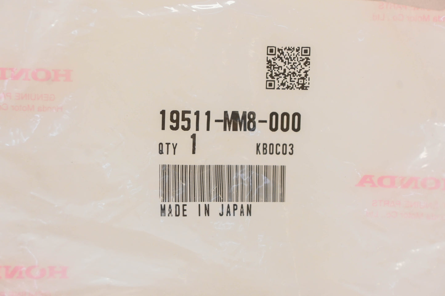 New OEM Honda 19511-MM8-000 Water Outlet Pipe NOS