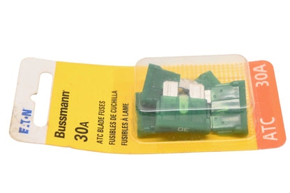 Eaton BP/ATC-30-RP Bussman 30amp Fuses Qty 5 NOS