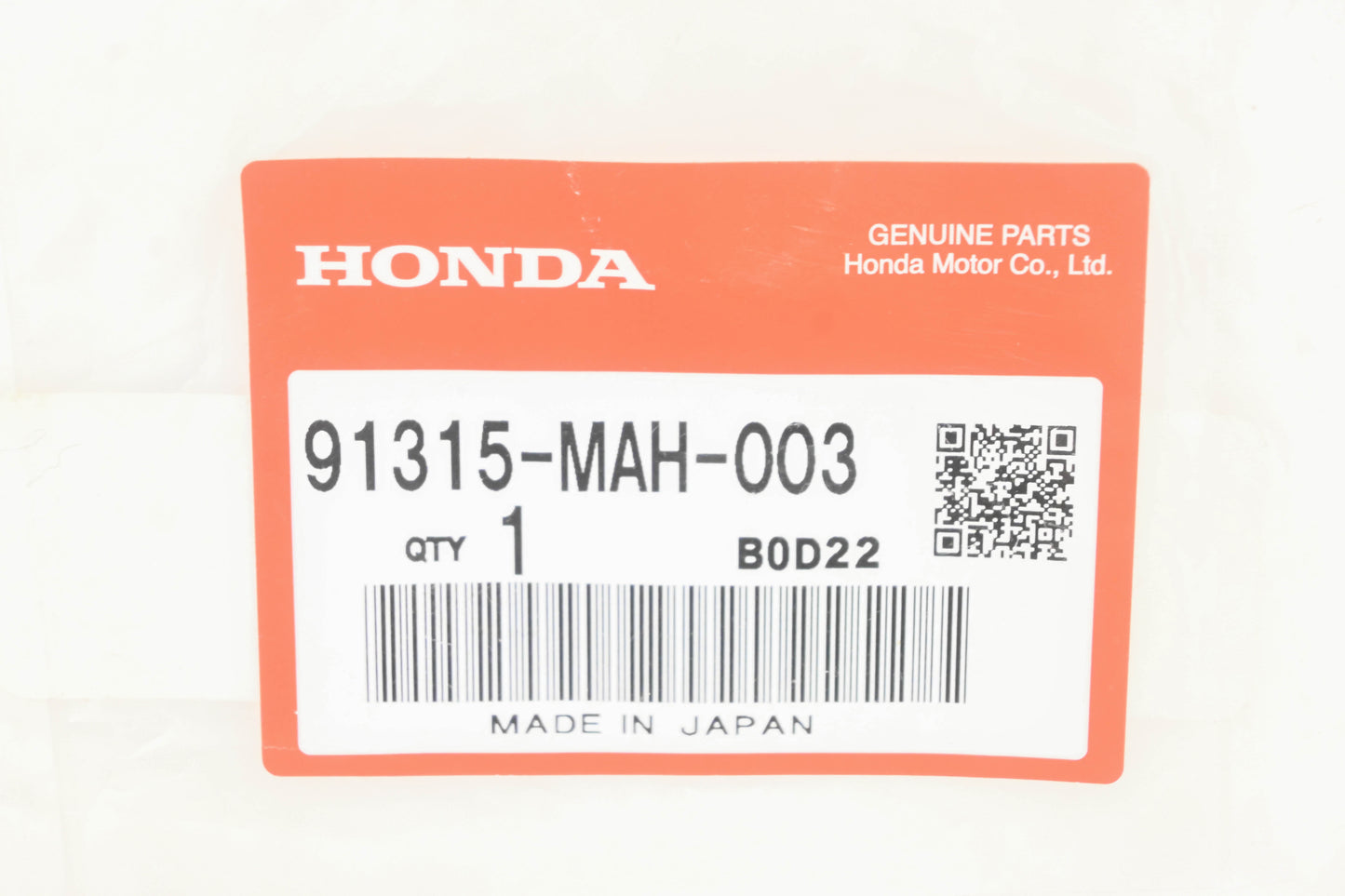 New OEM Honda 91315-MAH-003 Water Pipe Seal NOS