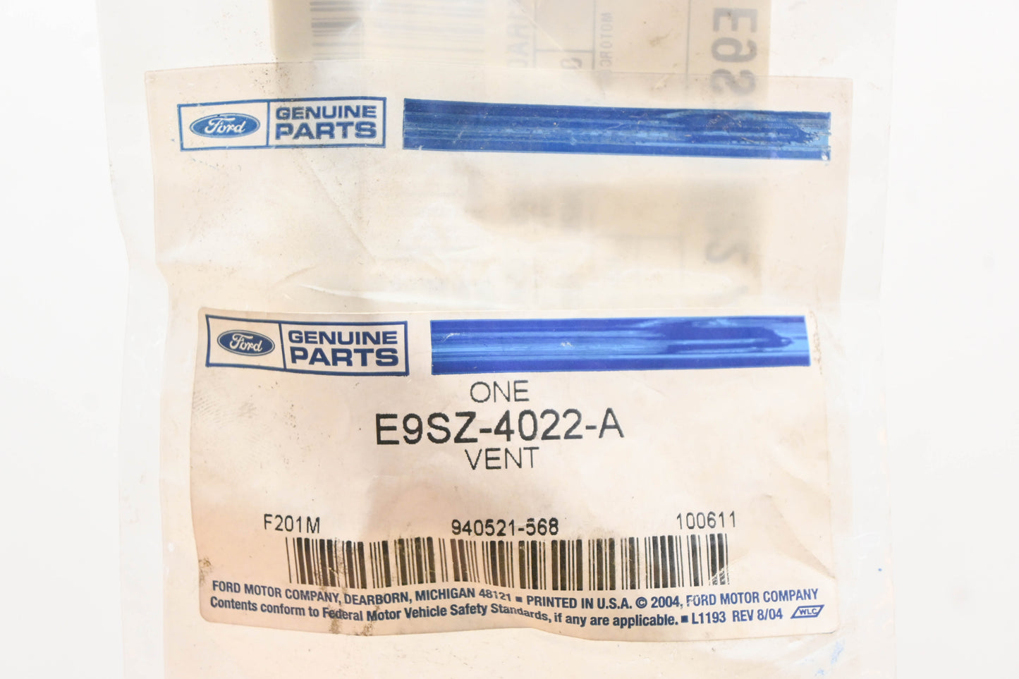 New OEM Ford E9SZ-4022-A Rear Axle Vent Tube NOS