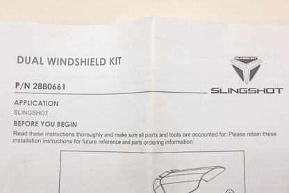 New OEM Polaris 2880661, 5451719 Slingshot Left Windshield Kit NOS