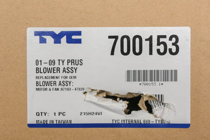TYC 700153 HVAC Blower Motor Assembly NOS