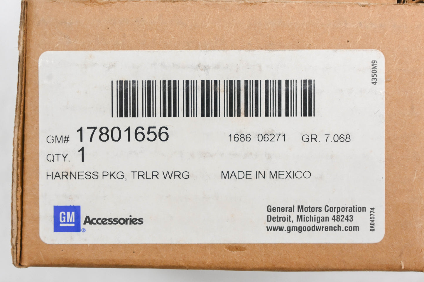 General Motors 17801656, 88968904 Trailer Hitch Wiring Harness Kit NOS