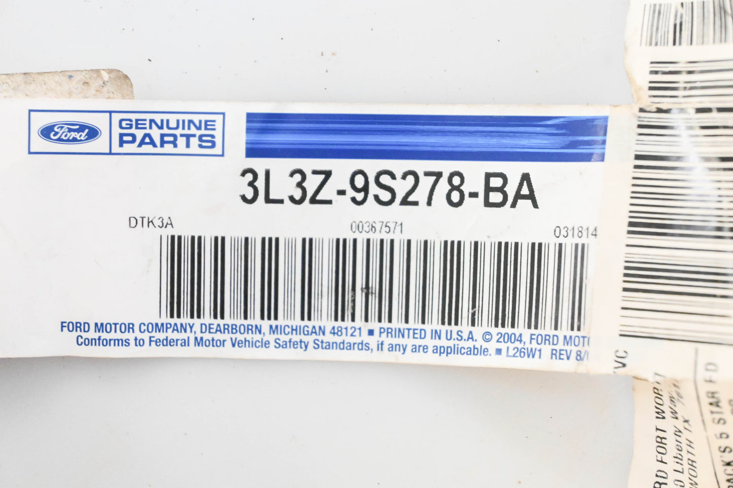 New OEM Ford 3L3Z-9S278-BA Fuel Tank Tube Assembly NOS