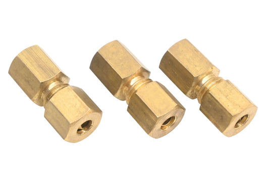 Aftermarket WK008C-2 Brass 5/16-24 x 3/16 Brass Compression Fittings Qty 3 NOS