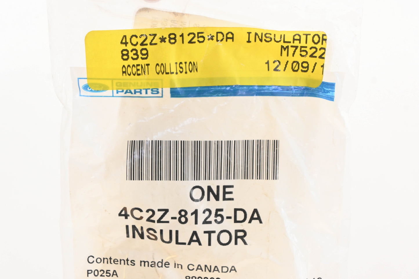 New OEM Ford 4C2Z-8125-DA Upper Support Insulator NOS