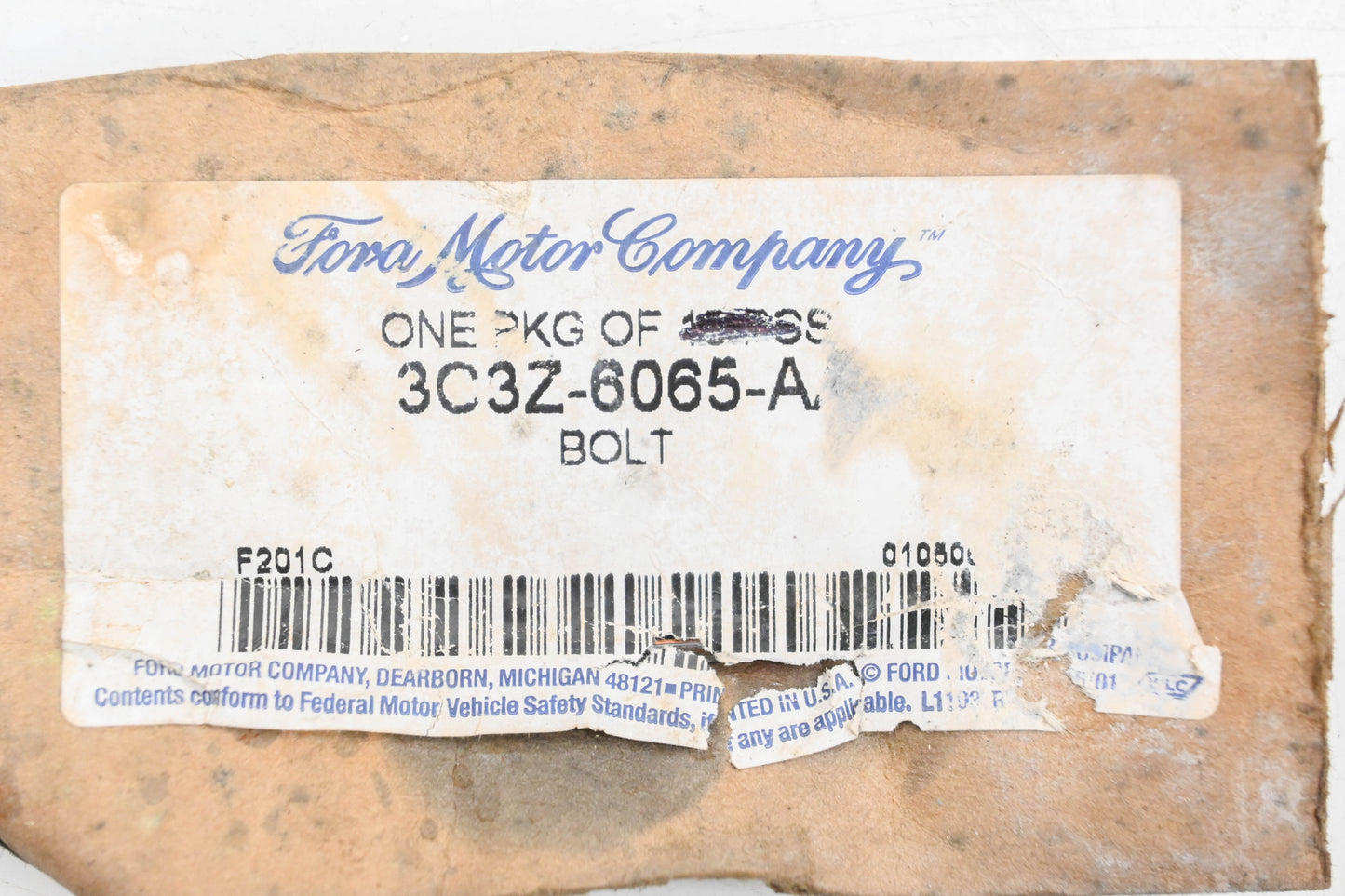New OEM Ford 3C3Z-6065-AA Hex Head Flange Bolts Qty 2 NOS
