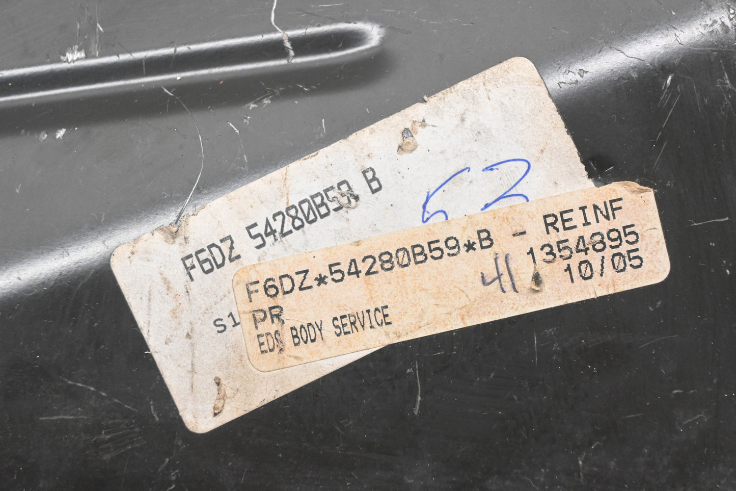 New OEM Ford F6DZ-54280B59-B Left Rear Quarter Panel Reinforcement NOS