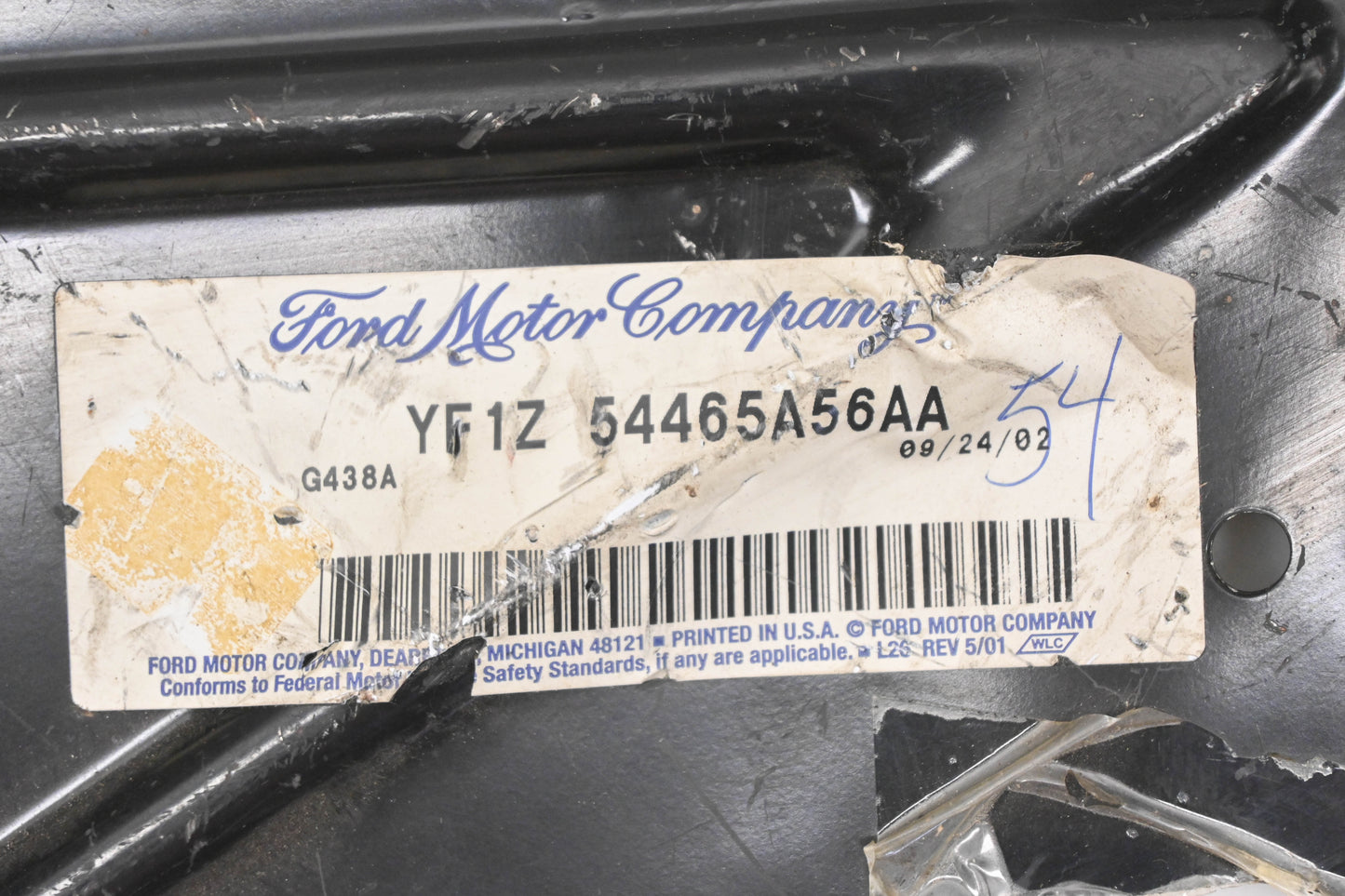 New OEM Ford YF1Z-54465A56-AA Rear Right Body Panel Extension NOS