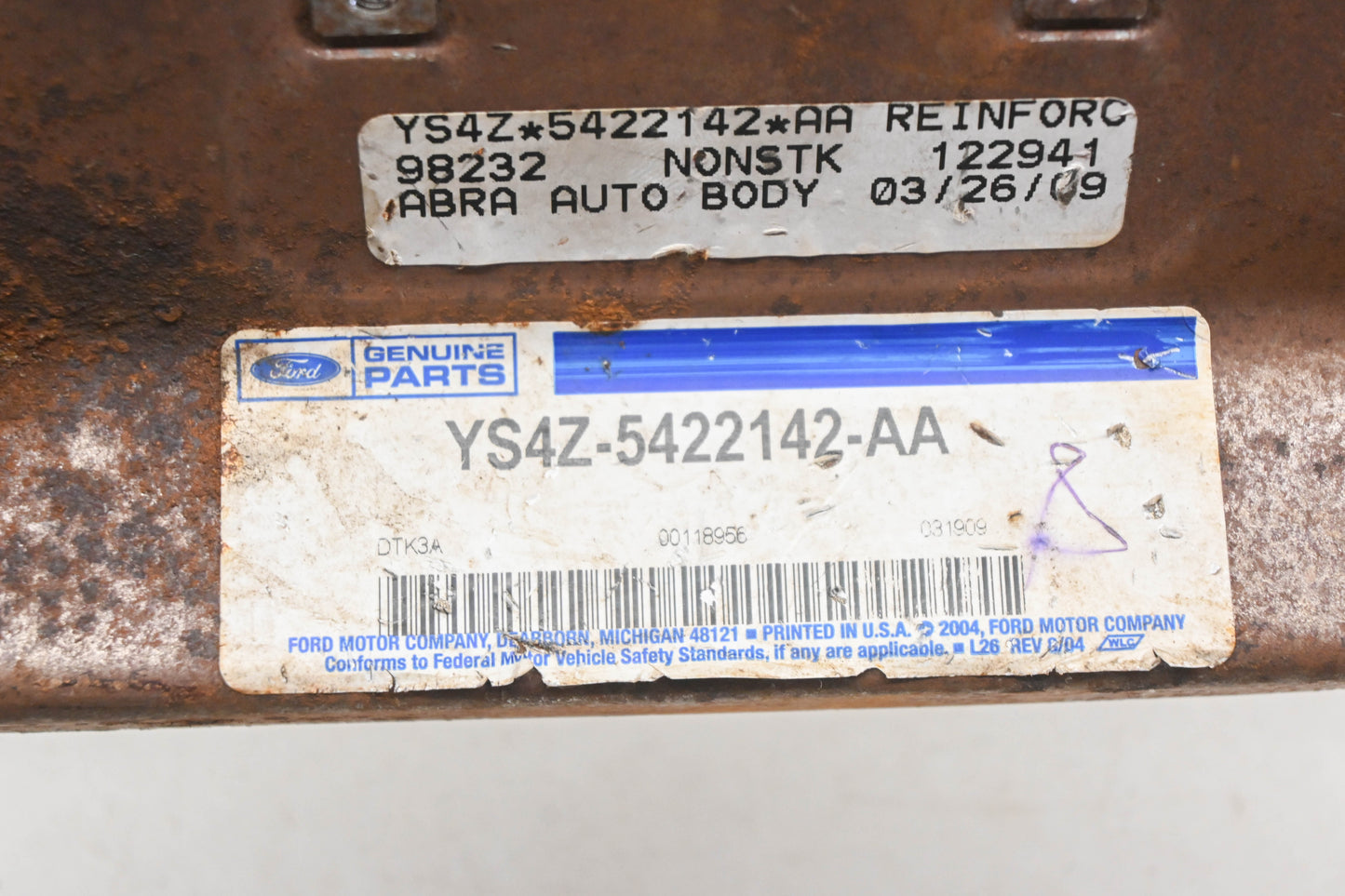 New OEM Ford YS4Z-5422142-AA Rear Body Reinforcement NOS