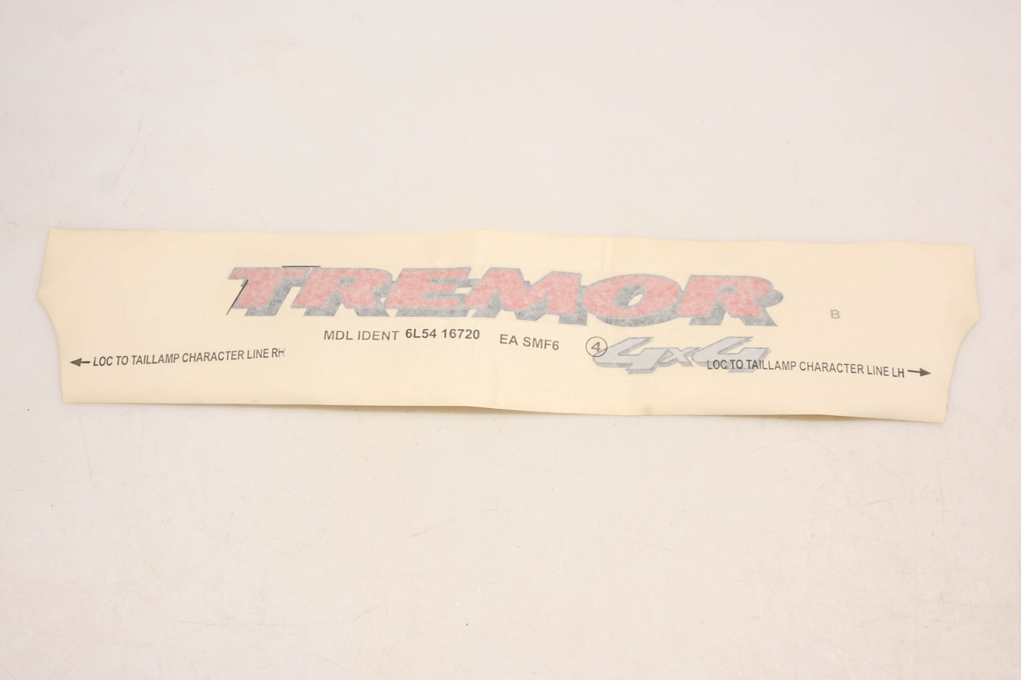 New OEM Ford 6L5Z-9925622-EA, 6L54-16720-EA Tremor 4x4 Decal NOS