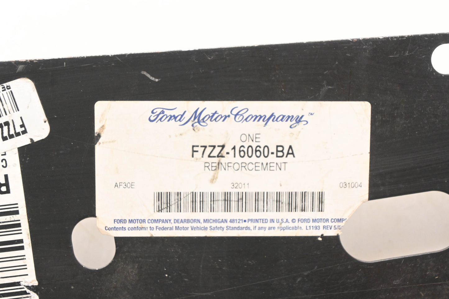 New OEM Ford F7ZZ-16060-BA Fender Rail Reinforcement NOS