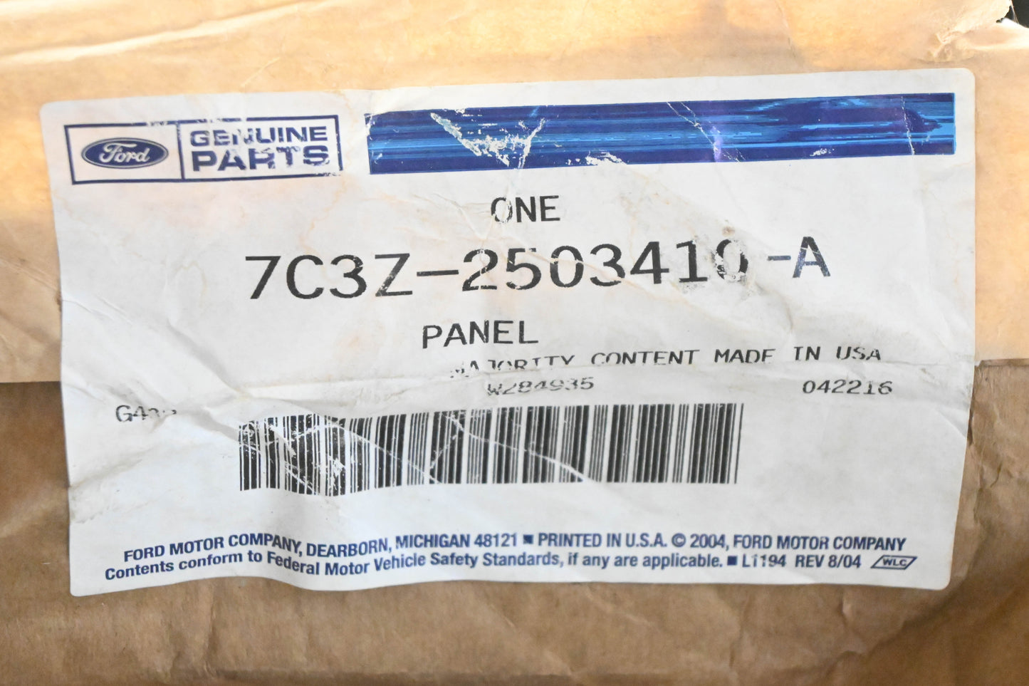 New OEM Motorcraft 7C3Z-2503410-A Windshield Roof Header Panel NOS