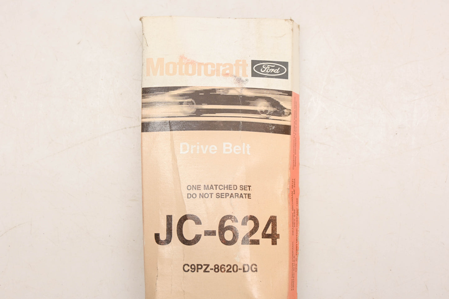 New OEM Motorcraft JC-624, C9PZ-8620-DG, JC624 Accessory Drive Belt NOS