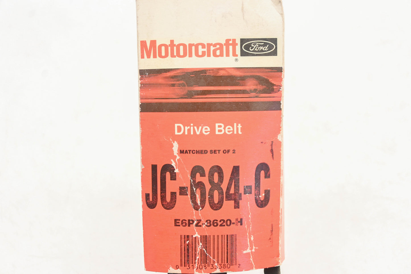 New OEM Motorcraft JC-684-C, E6PZ-8620-H, JC684C Matched Seat Accessory Drive Belts Qty 2 NOS