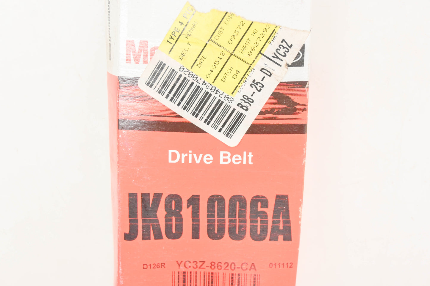 New OEM Motorcraft JK8-1006-A, YC3Z-8620-CA, JK81006A Serpentine Belt NOS
