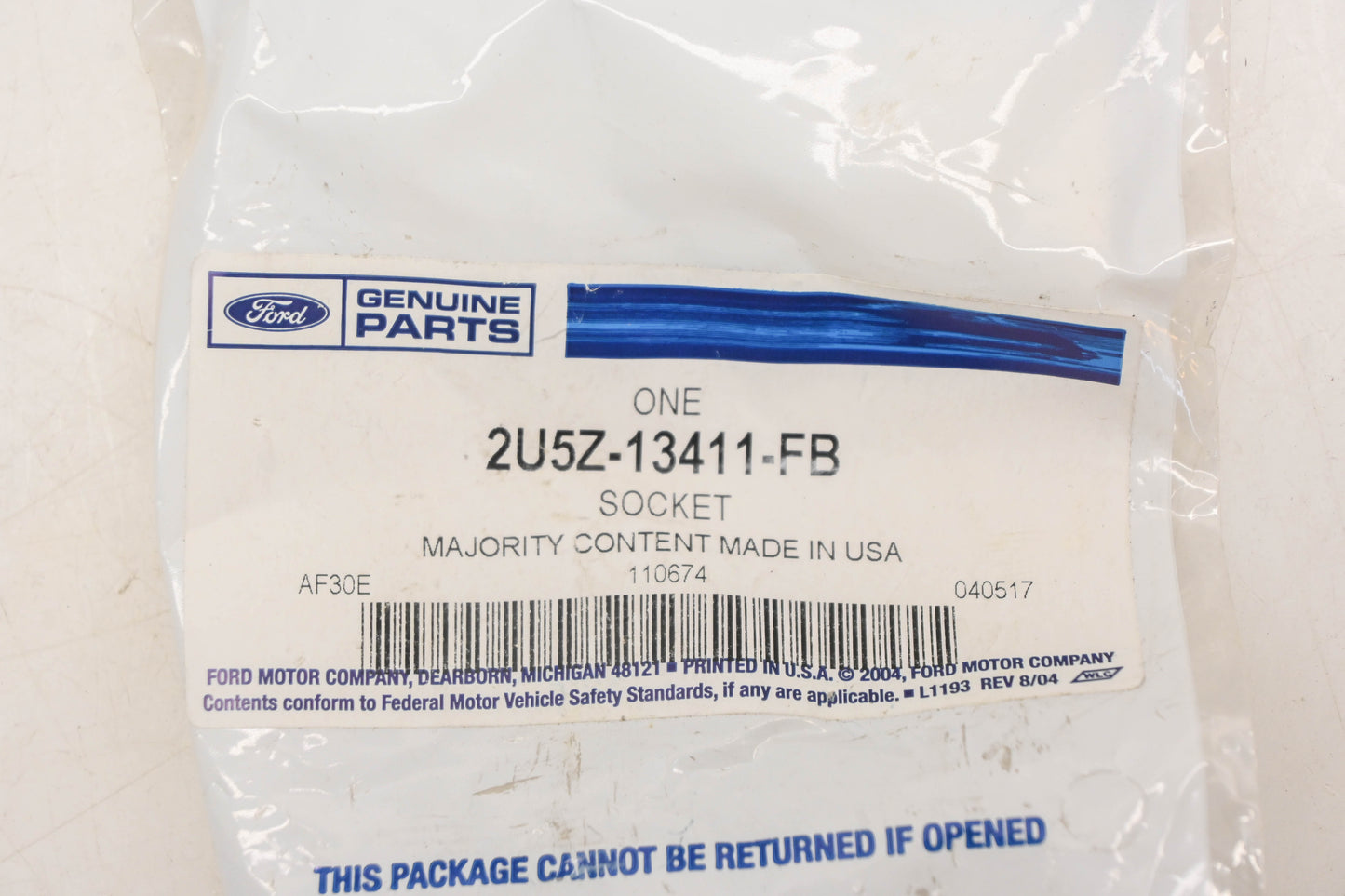 New OEM Ford 2U5Z-13411-FB Tail Light Socket NOS
