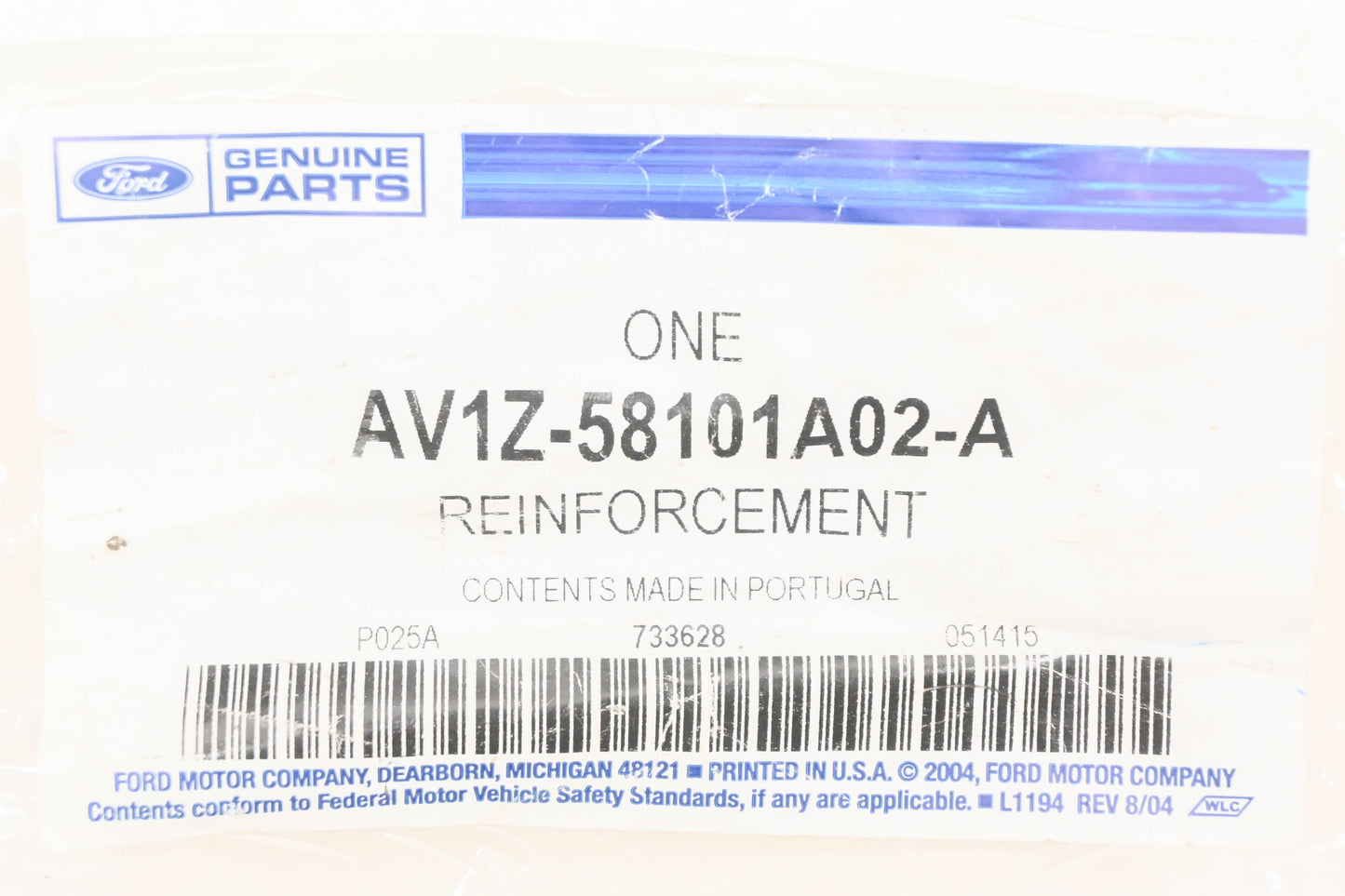 New OEM Ford AV1Z-58101A02-A Radiator Support Reinforcement NOS