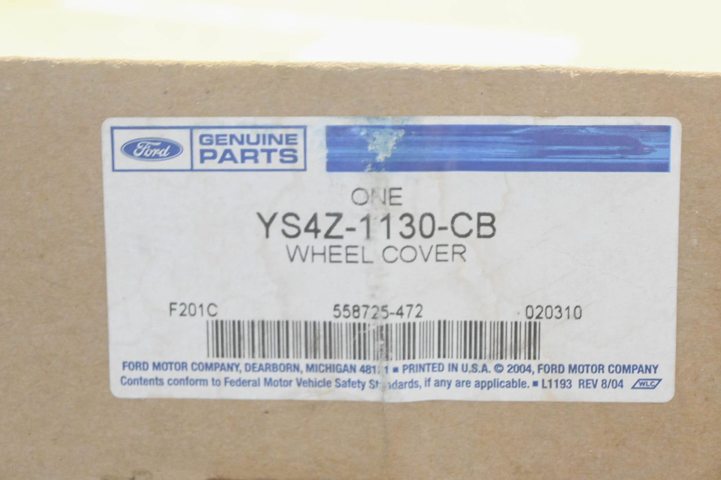 New OEM Ford YS4Z-1130-CA Wheel Hub Cap NOS