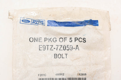 New OEM Ford E9TZ-7Z059-A Thru Hole Bolts Qty 5 NOS