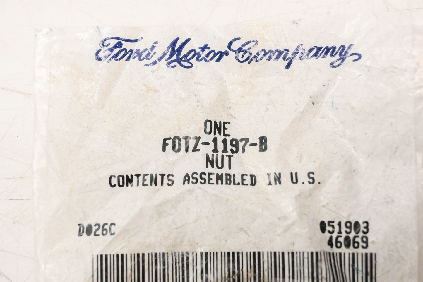 New OEM Ford FOTZ-1197-B Axle Nut NOS
