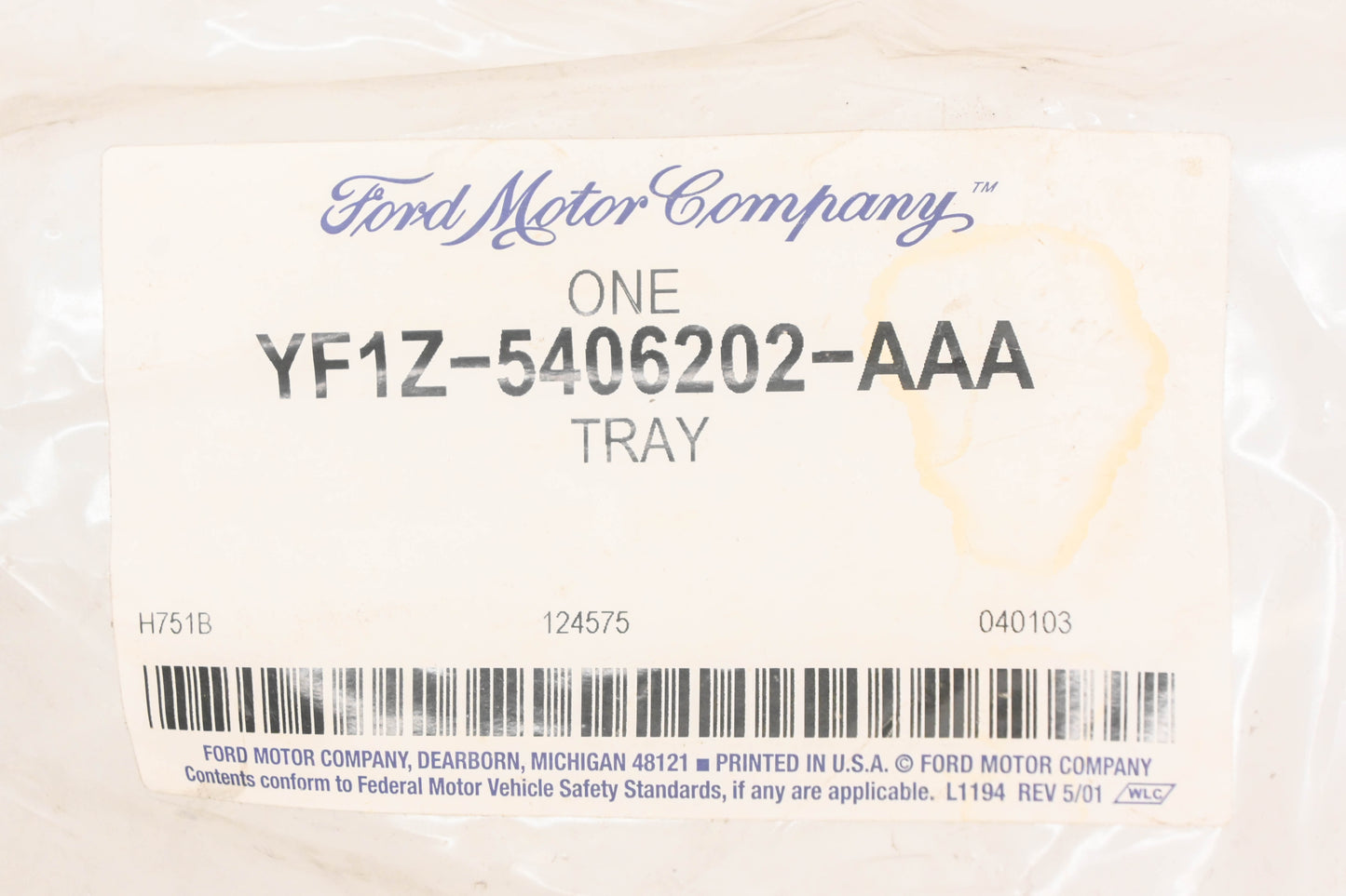 New OEM Ford YF1Z-5406202-AAA Front Center Console Tray NOS
