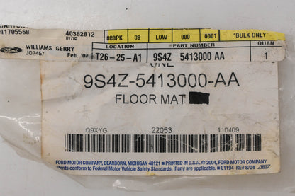New OEM Ford 9S4Z-5413000-A Charcoal Black Interior Carpet Floor Mat NOS