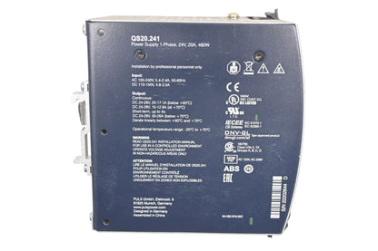 Puls QS20.241 QS20 DC Power Supply 24vdc 20a 480w NOS