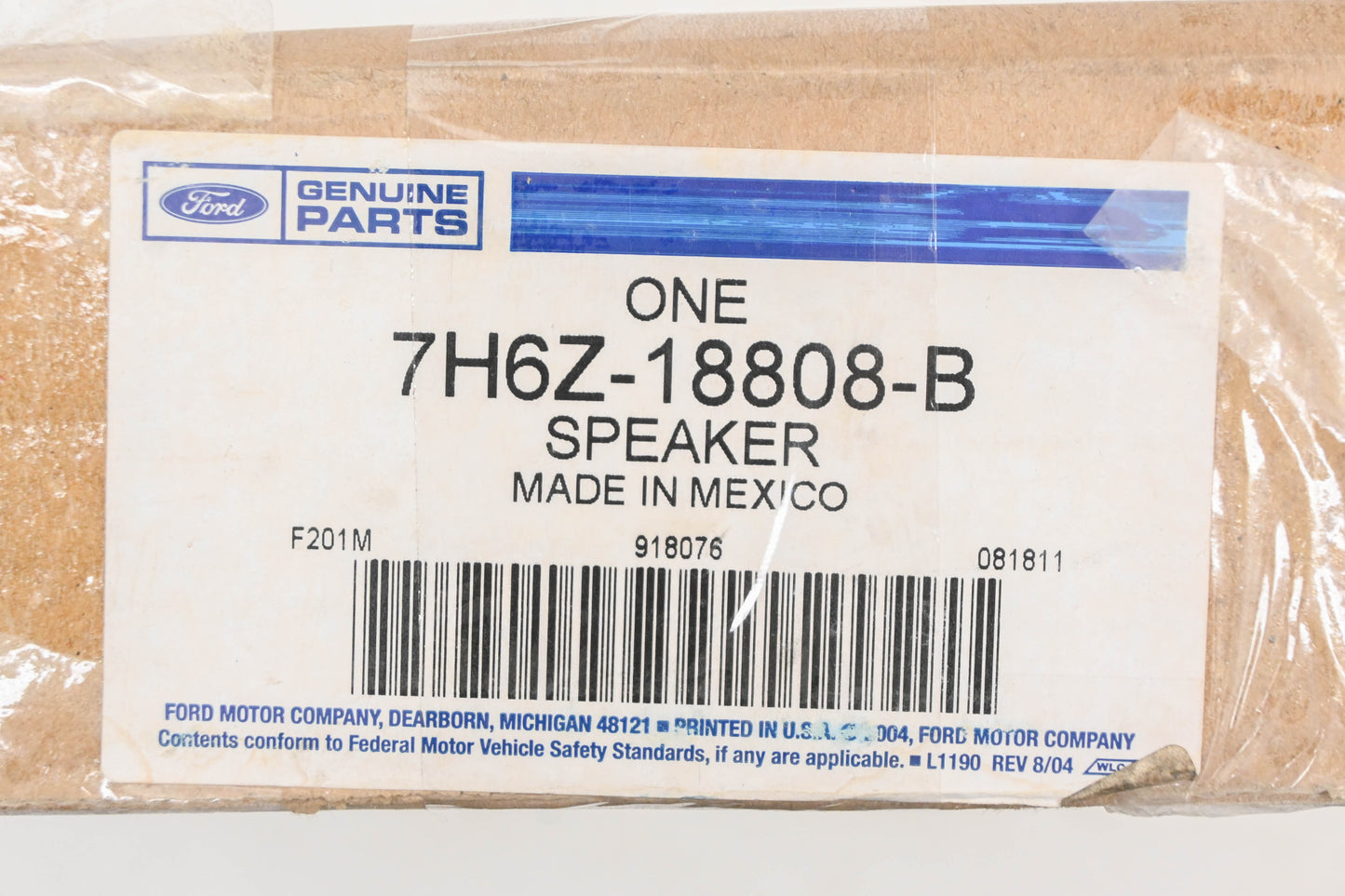 New OEM Ford 7H6Z-18808-B, 7H6T-18808-BA Center Speaker 50w 4ohm Assembly NOS