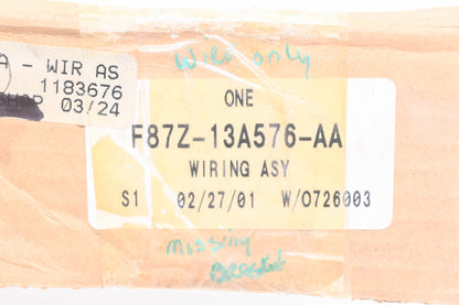 New OEM Ford F87Z-13A576-AA, F87B-13A576-AC, F6TB-14989-AA Tow Trailer Wiring Harness NOS