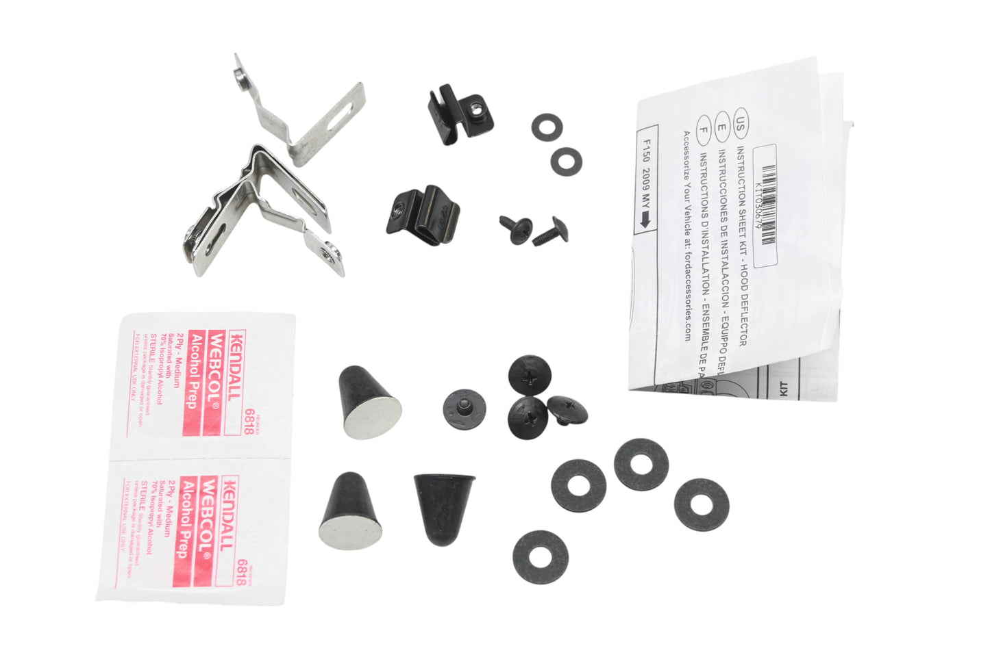 New OEM Ford 9L3Z-16C900-A Smoke Tint Hood Deflector Kit NOS