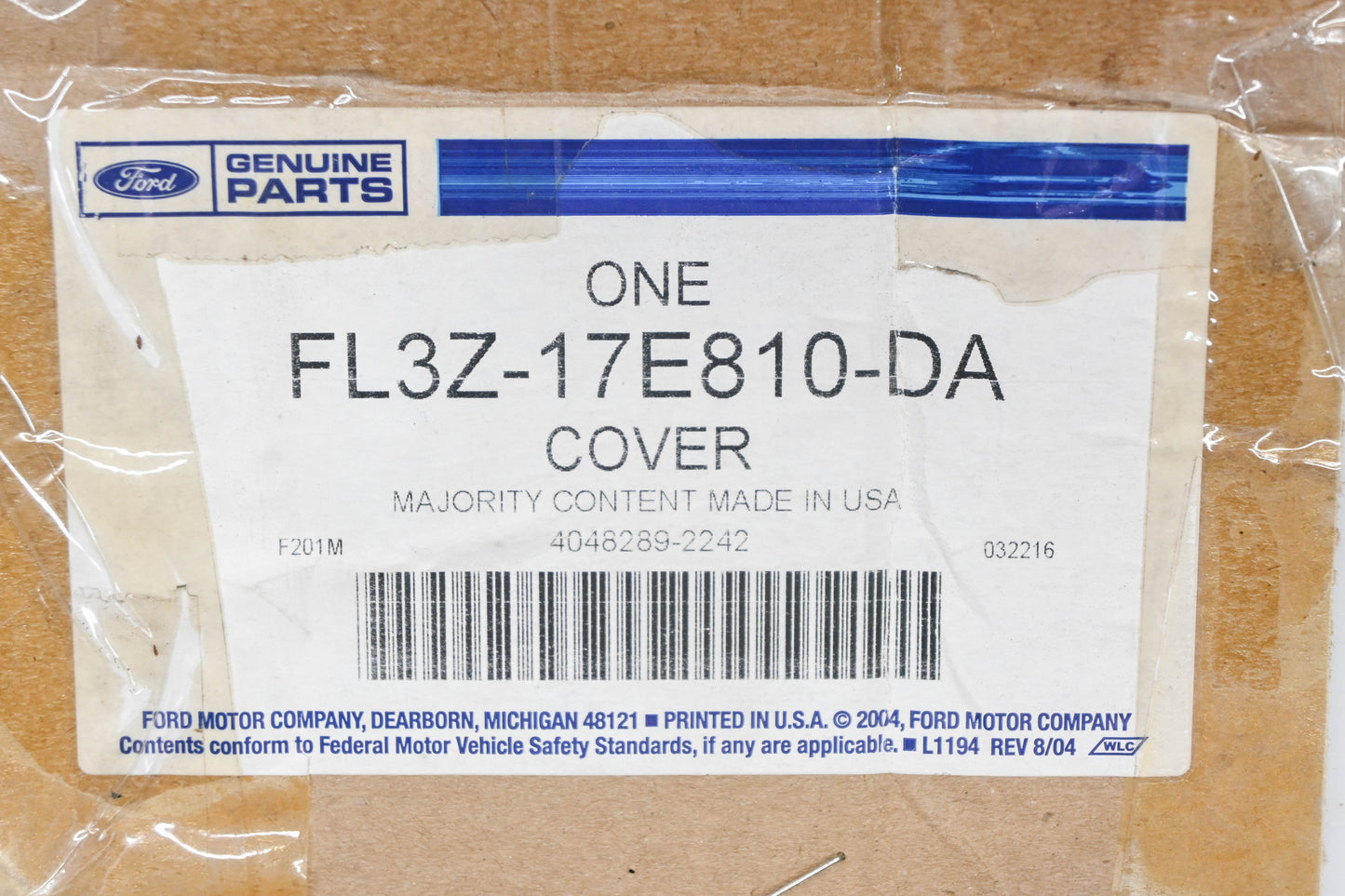 New OEM Ford FL3Z-17E810-DA Front Bumper Center Panel Cover NOS